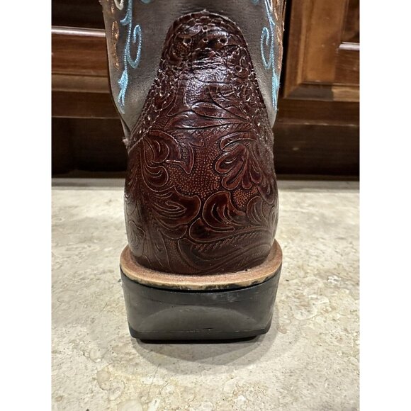 Ariat Brown and Blue Ankle Boots - Picture 12 of 15